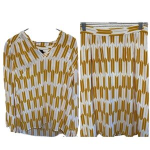 Pendleton Mustard and White Skirt Set